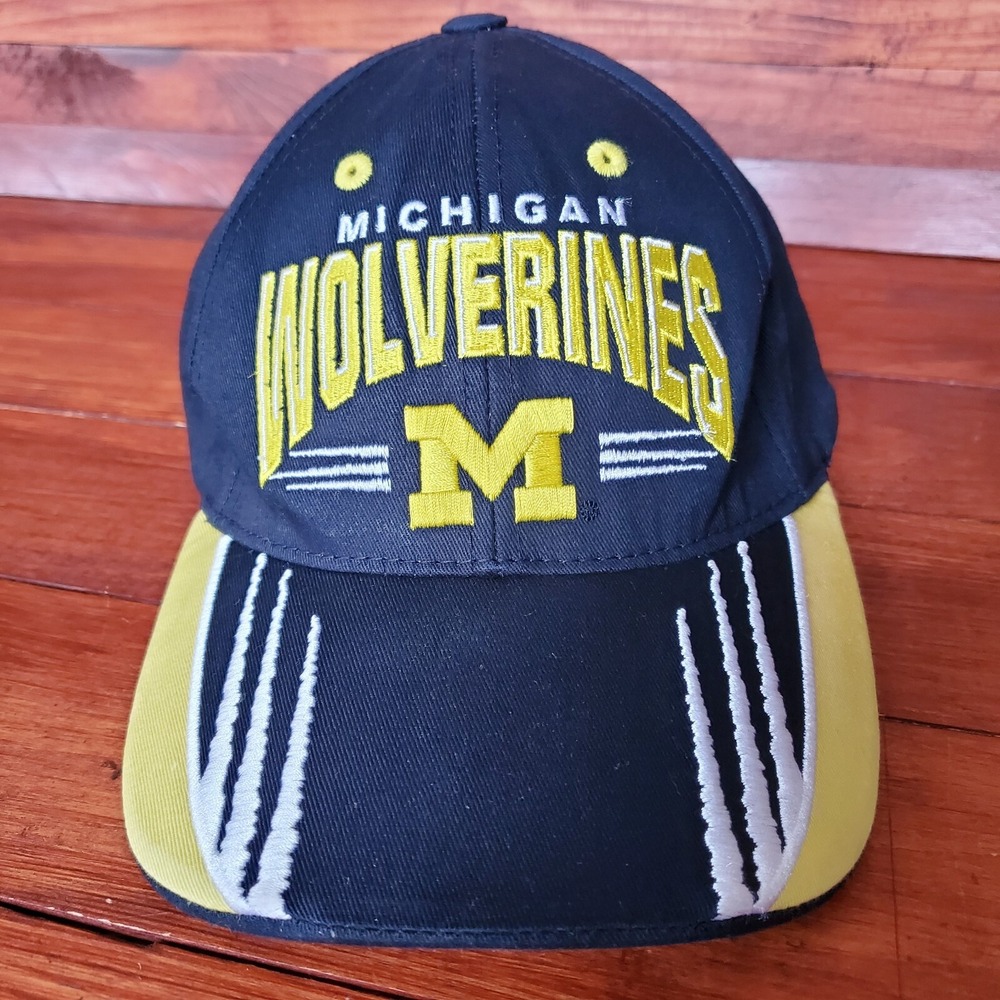 Michigan Wolverines Hat‎ Adult Blue Captivating HeadGear 1-Stop Adjustable Cap